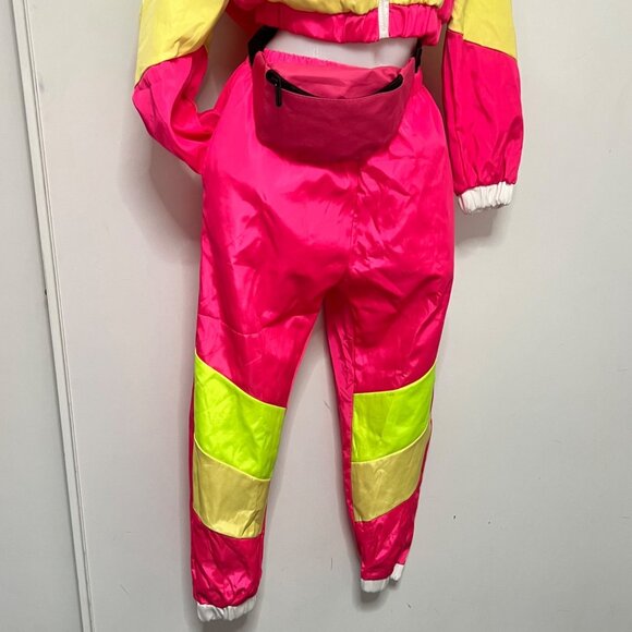 80 Colorblock Windbreaker Set Joggers Pants Set Women Size Medium - Picture 12 of 16